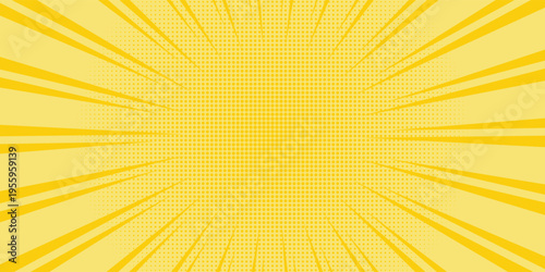 Circus background of spiral yellow orange rays vector illustration. Vintage radial pattern with sunbeams or starburst strip. Circus, carnival, summer fair or chapiteau backdrop.