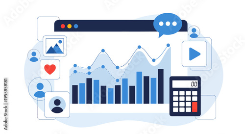 Comprehensive business dashboard with charts, graphs, and data insights for performance and trend analysis.