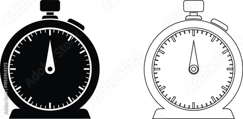 Stopwatch timer icons Vector