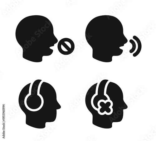 Speaker volume icons, sound mute and unmute, speaker
