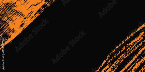 orange black brush Car sticker wrap pattern banner abstract sporty lines black orange color combination grunge brush modern pattern racing motorsport design.vector illustration. eps 10