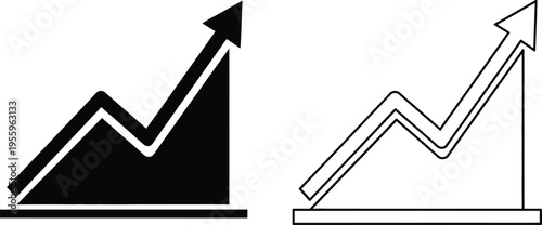 Growth success chart graphs Vector
