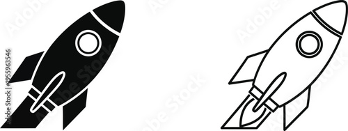 Rocket launch illustration Vector