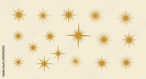 Golden Sparkles Shine Brightly Together.