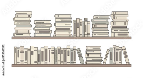 Large collection of books on shelves.