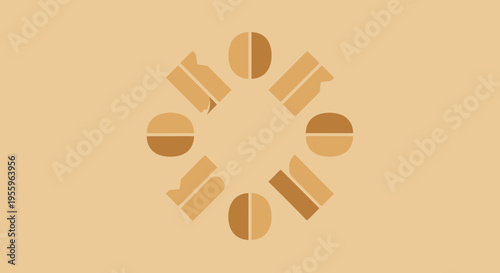 Pills arranged in a circle.