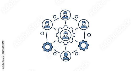 People connected in a network.