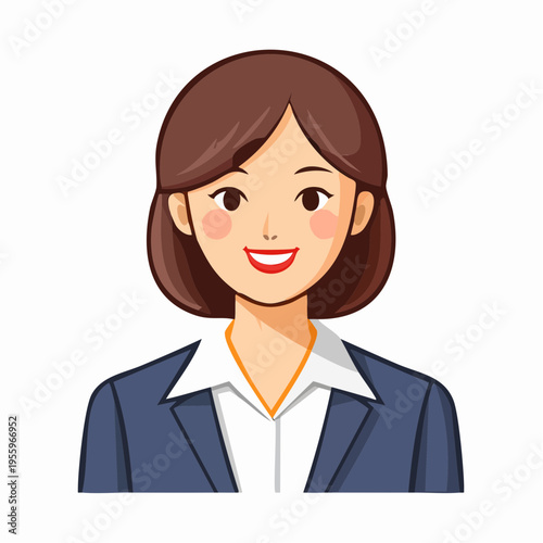 ビジネスウーマンのプロフィールアイコン 女性の社会進出とダイバーシティ