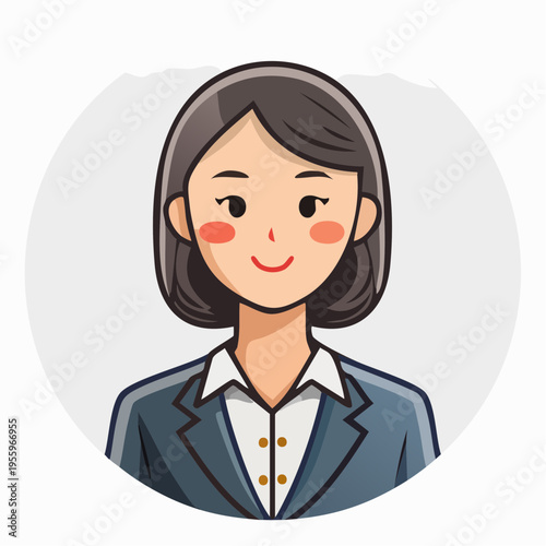 ビジネスウーマンのプロフィールアイコン 女性の社会進出とダイバーシティ