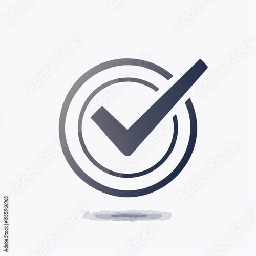 円の中のチェックマークアイコン 承認・完了・正解のシンボル