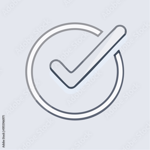 円の中のチェックマークアイコン 承認・完了・正解のシンボル