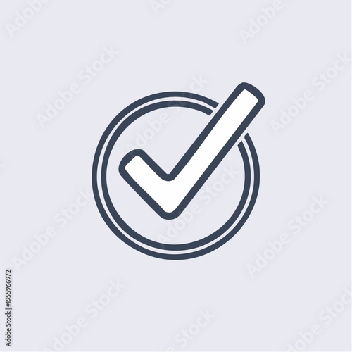 円の中のチェックマークアイコン 承認・完了・正解のシンボル