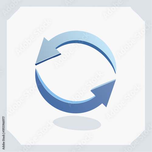 円形のリフレッシュ矢印アイコン 業務改善とアップデート
