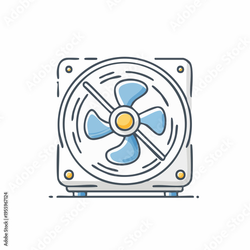 冷却ファンの気流アイコン 空調設備と換気システム