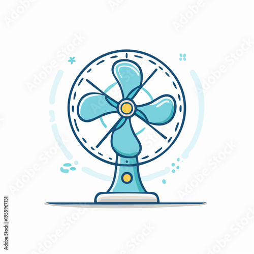 冷却ファンの気流アイコン 空調設備と換気システム