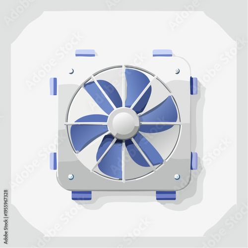 扇風機のアイコン 夏の暑さ対策と空調家電