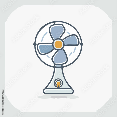 扇風機のアイコン 夏の暑さ対策と空調家電