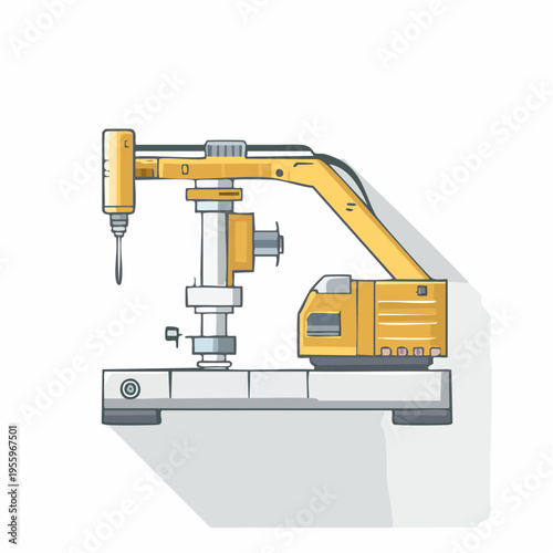産業用ボール盤のアイコン 工場や製造業の工作機械
