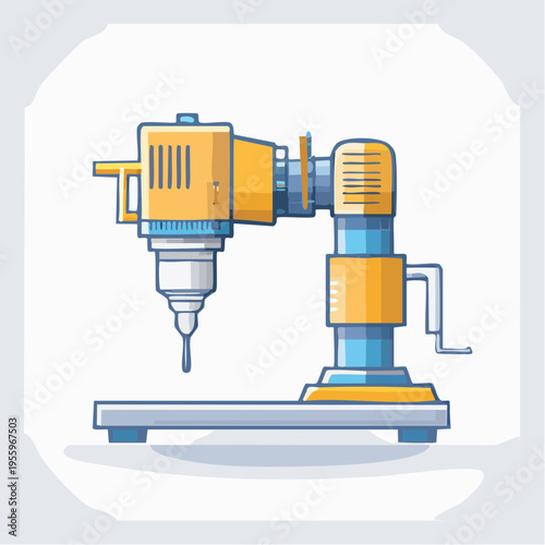 産業用ボール盤のアイコン 工場や製造業の工作機械