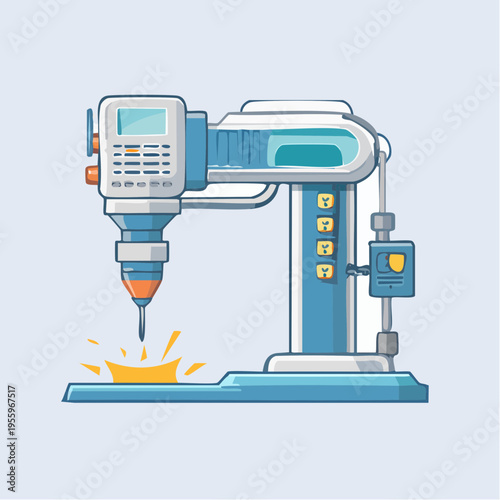 産業用ボール盤のアイコン 工場や製造業の工作機械