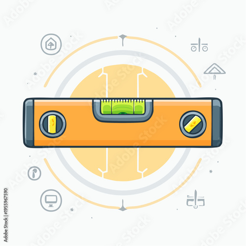 水平器のアイコン 建設・DIYの計測と精度確認