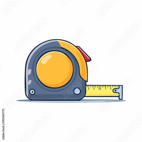メジャー（巻尺）のアイコン 建設工事やDIYの寸法測定