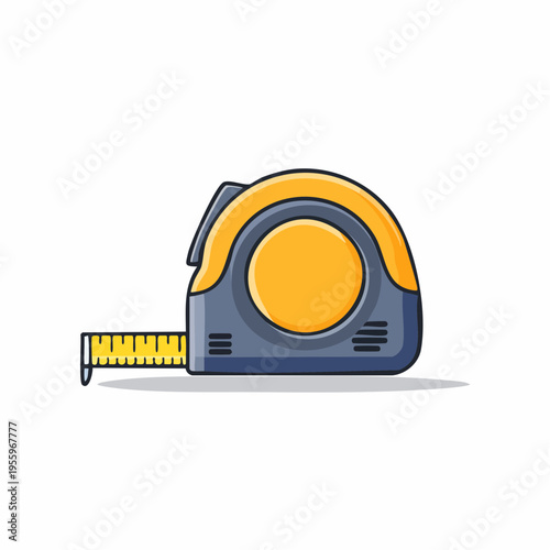 メジャー（巻尺）のアイコン 建設工事やDIYの寸法測定
