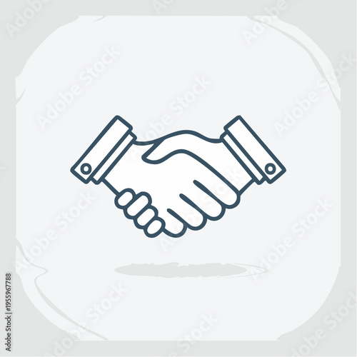 握手するアイコン ビジネスの契約成立やパートナーシップ