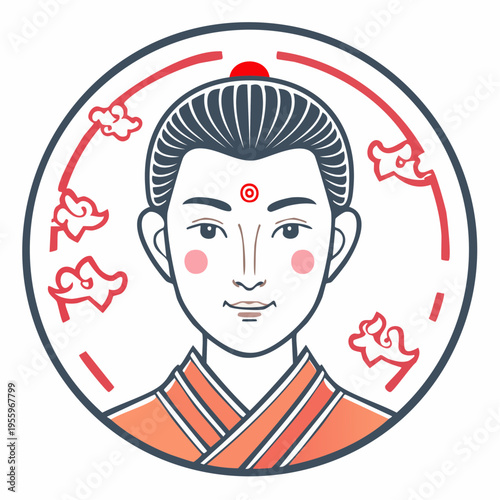 決意に満ちた顔のアイコン やる気やモチベーションの表情