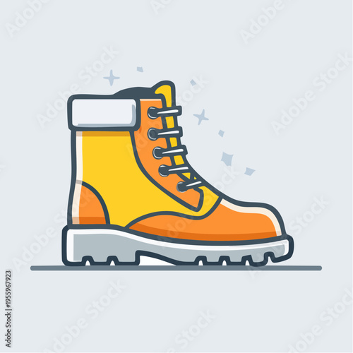 安全靴のアイコン 建設現場や工場の保護具と労働安全