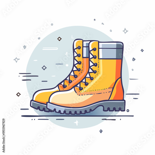 安全靴のアイコン 建設現場や工場の保護具と労働安全