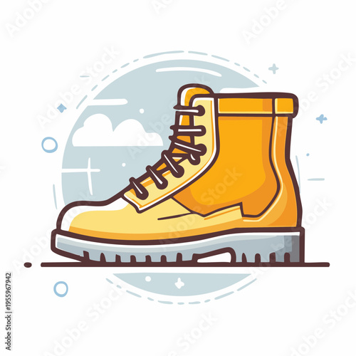 安全靴のアイコン 建設現場や工場の保護具と労働安全