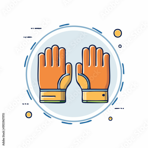 安全手袋の保護アイコン 労働災害防止と安全装備