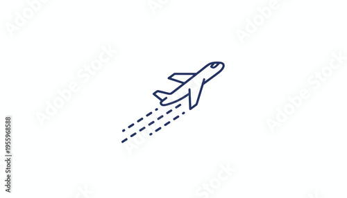 Airplane taking off, symbolizing travel, freedom, and adventure