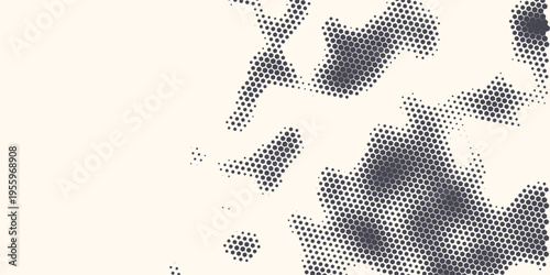 Hexagon Shapes Vector Abstract Geometric Technology Retrowave Sci-Fi Texture Isolated on Light Background. Halftone Hex Retro Simple Pattern. Eps10