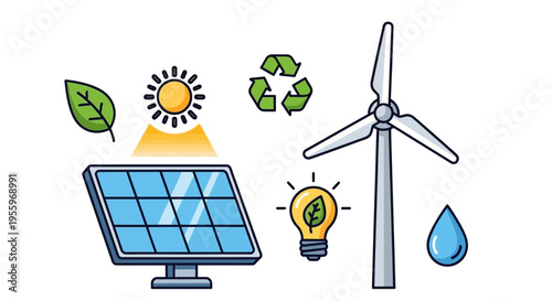 Renewable Energy Solar Panel System.
