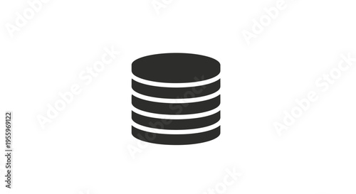 Black cylindrical object with horizontal lines.