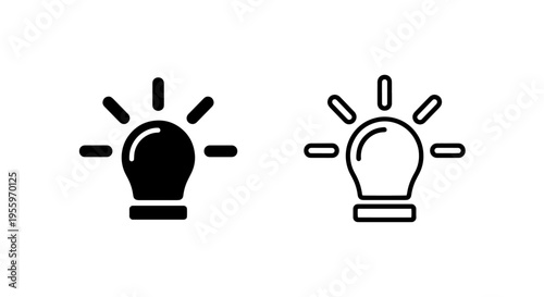 Bright idea lightbulb icon: innovation, creativity, and problem solving concept graphic