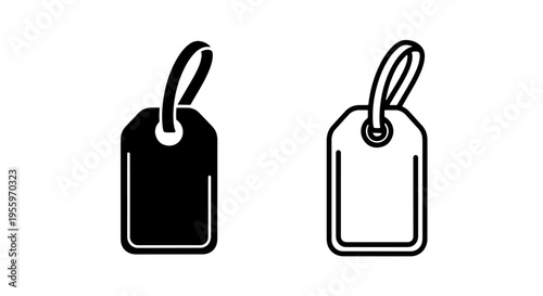 Retail price tag icon - sale, discount, and product labeling graphic element
