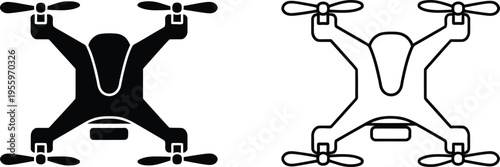 Drone design black and white Vector