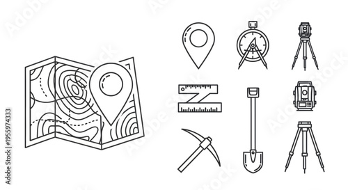 Black and white line drawing tools.