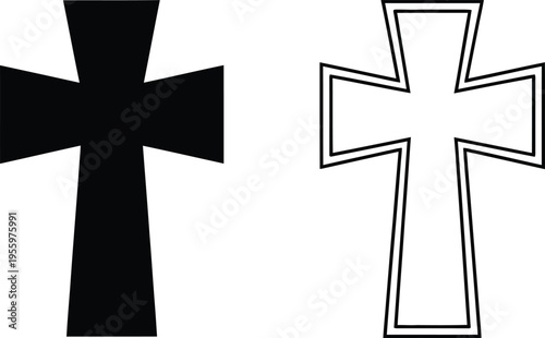 Cross symbol christian religion Vector