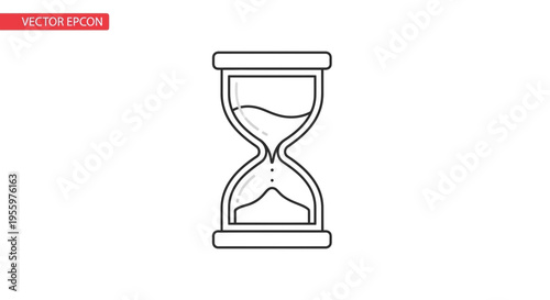 Hourglass Icon Vector Illustration - Time Passing Concept
