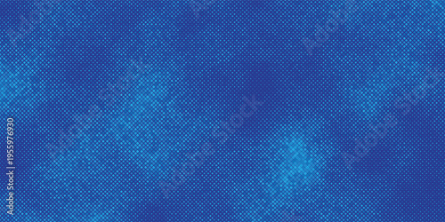 Abstract blue dotted fintech background with digital pixel pattern. Modern technology business vector backdrop clean corporate style