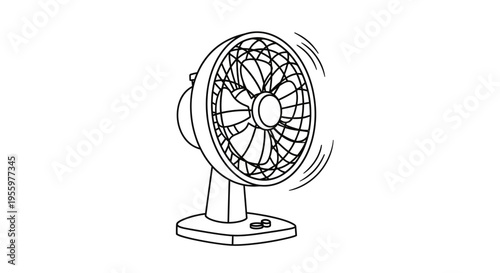Desk Fan Illustration