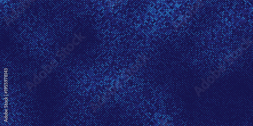 Blue fintech abstract background with micro dotted pixels. Modern technology business concept clean vector backdrop