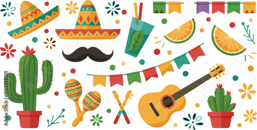 Flat cinco de mayo background