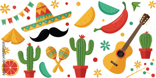 Flat cinco de mayo background