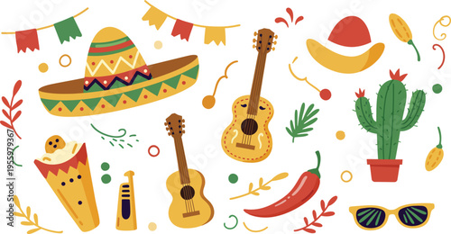 Flat cinco de mayo background