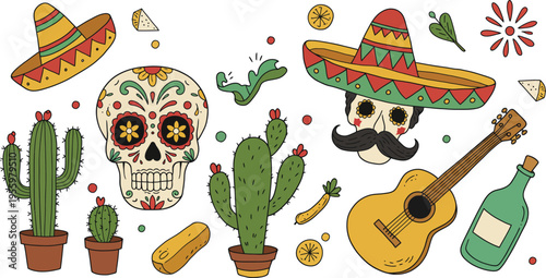 Flat cinco de mayo background